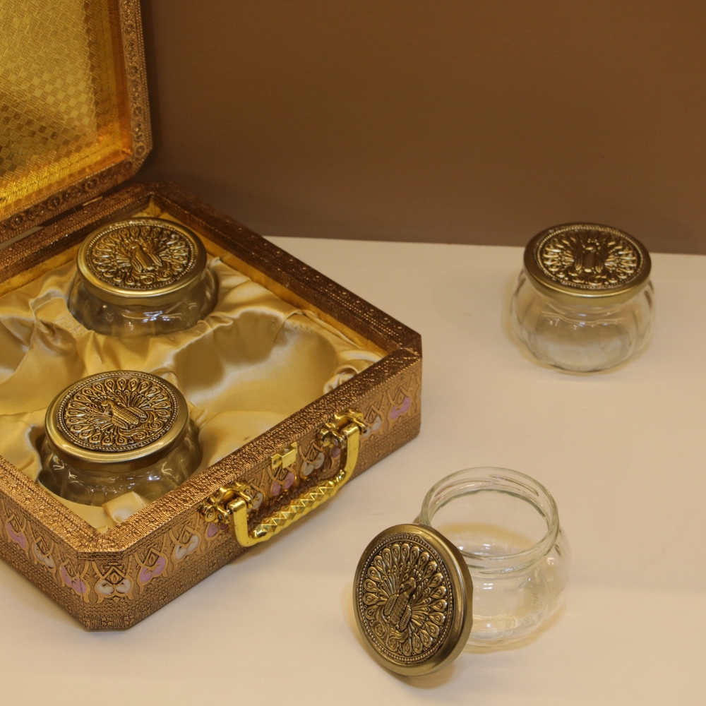 4 Jar D/f Box Hexa Golden Mina - 3
