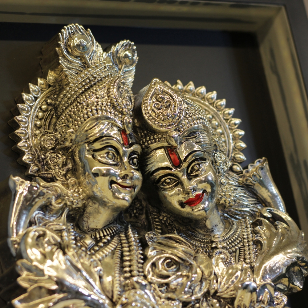 Radha Krishna (Flower) with Light Frame - 4