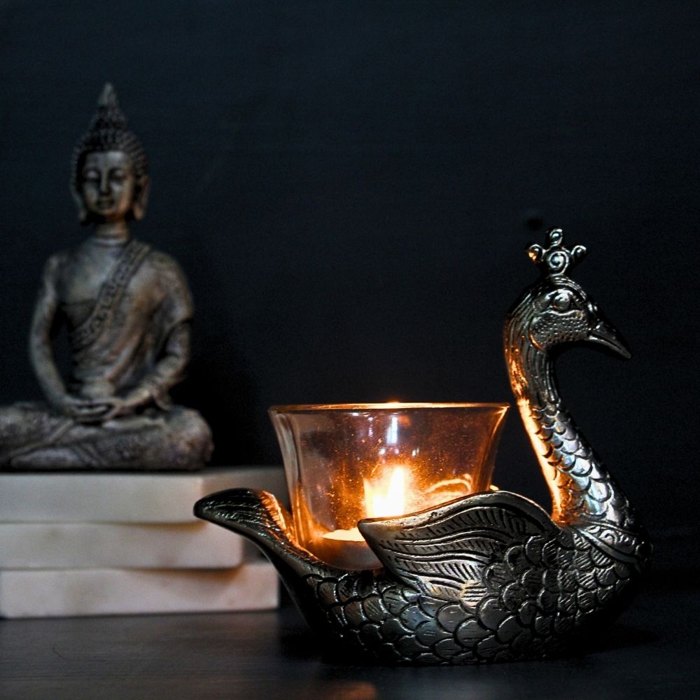 Metal Peacock Tea light - 3