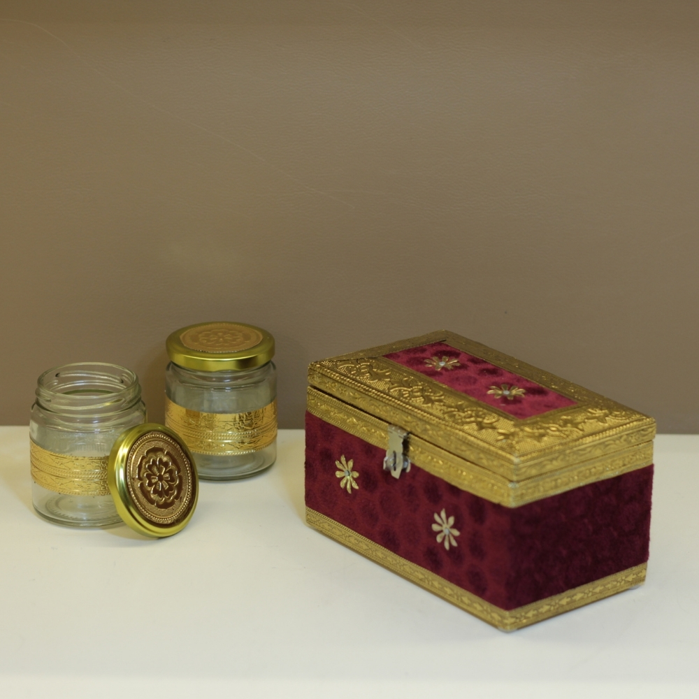 2 Jar Dryfruit Box Velvet - 4