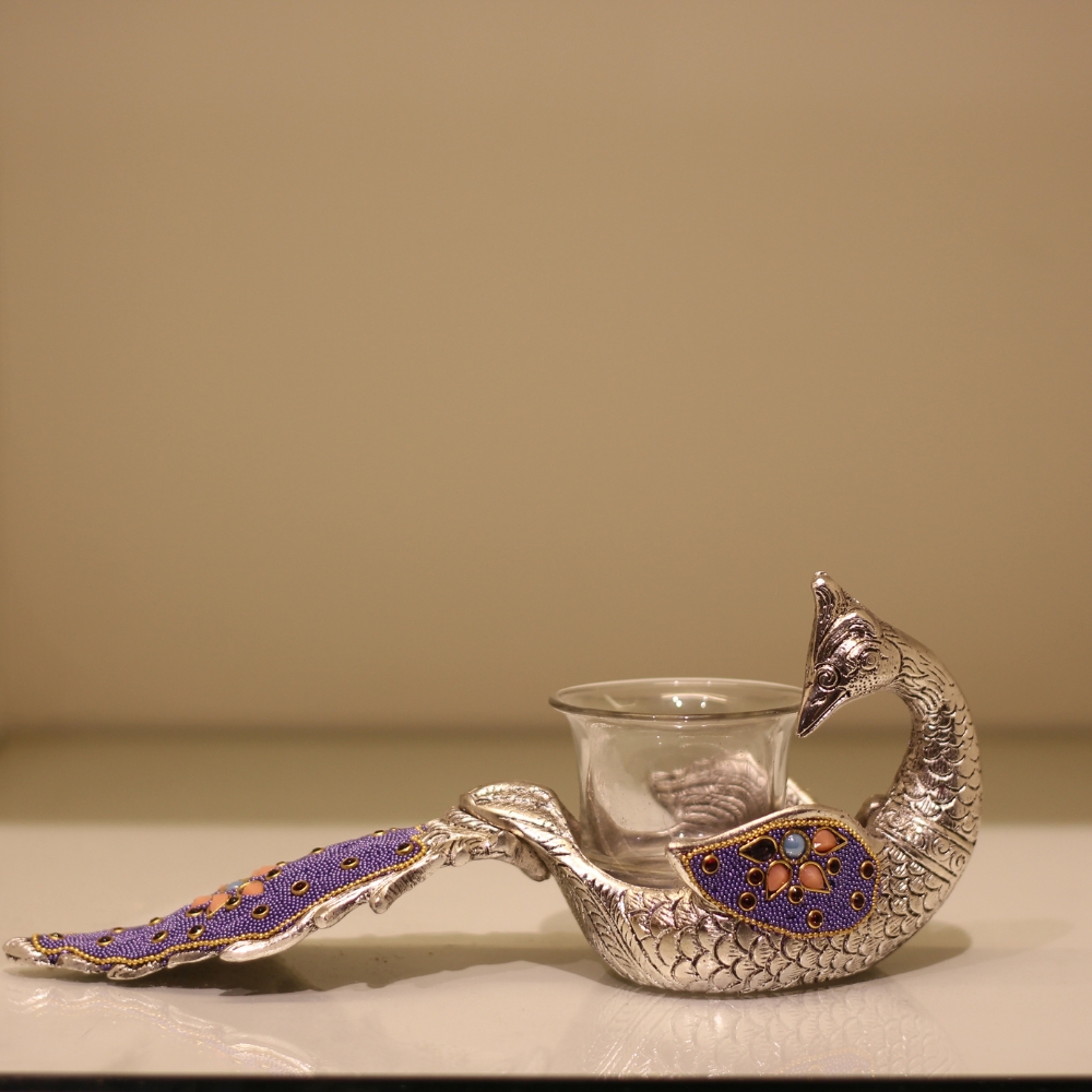 Peacock Tea light Purple Single