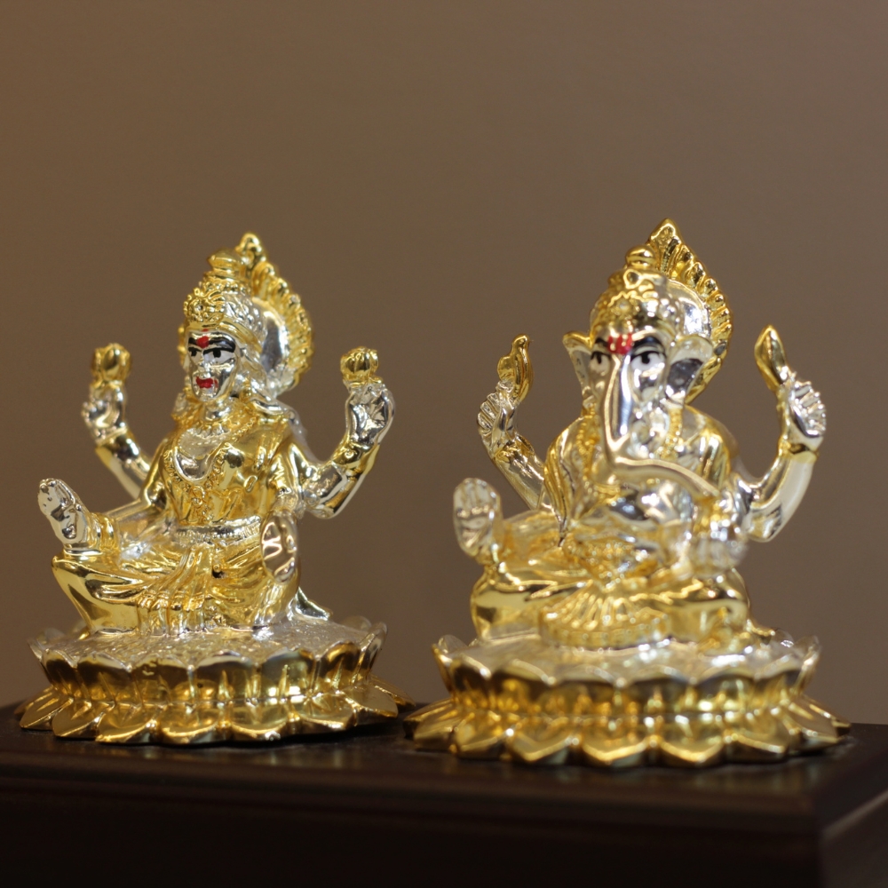 Laxmi Ganesh TT On Wood Base - 3