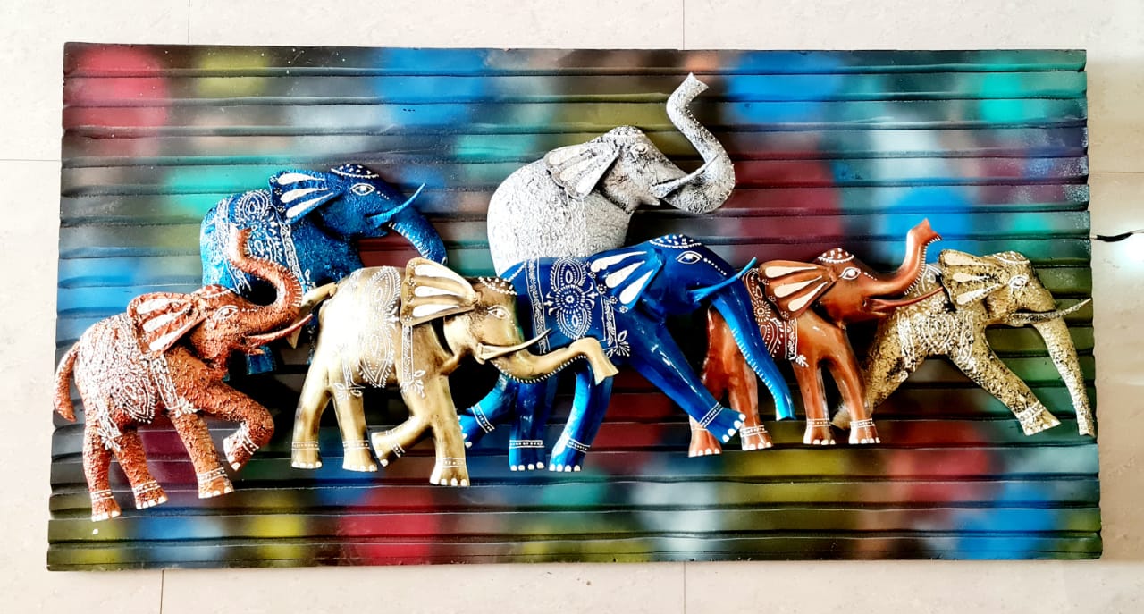 7 ELEPHANT RUNNING W/H