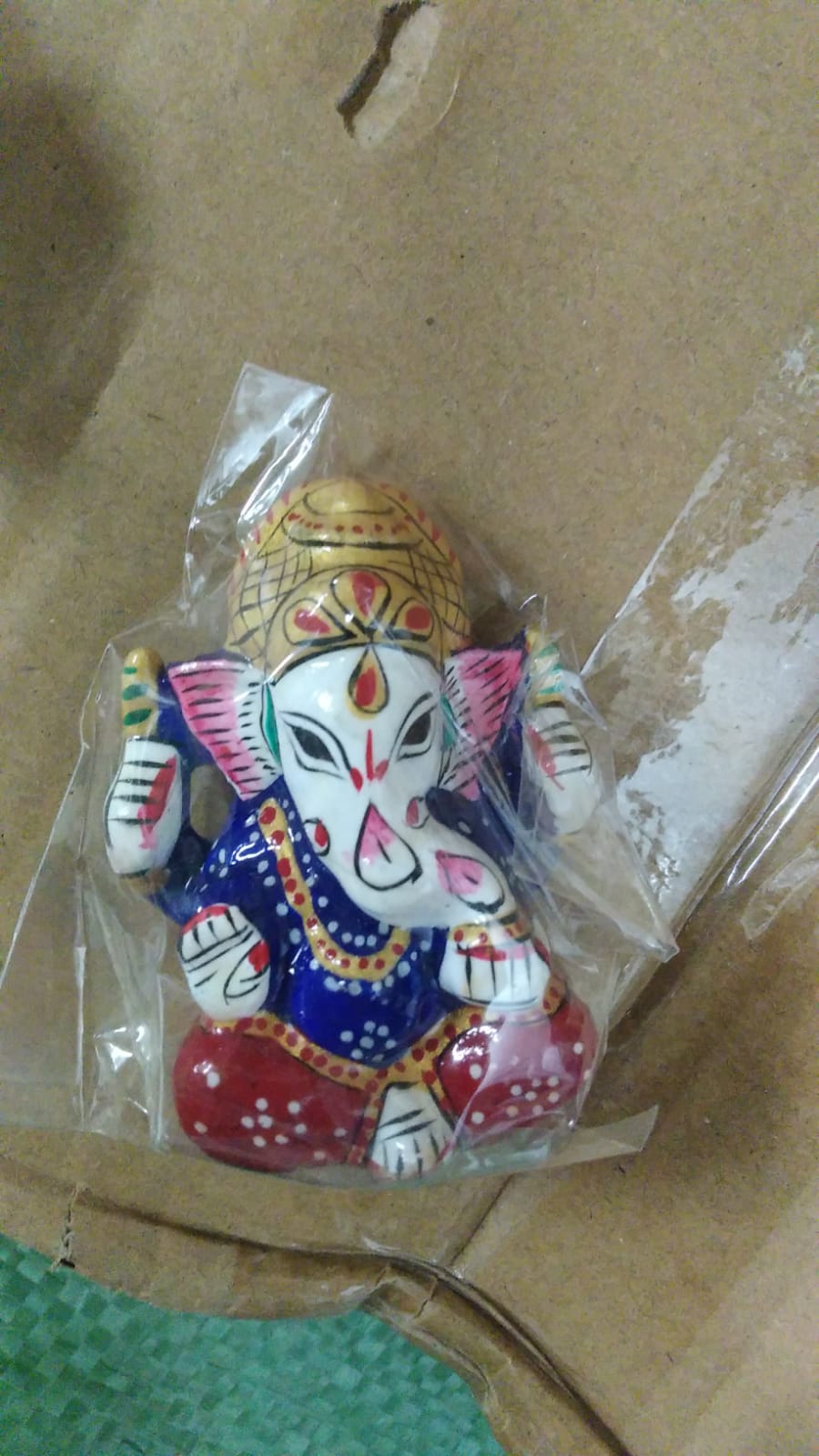 Metal Mukut Ganesh 4 Hath 2'' - 4