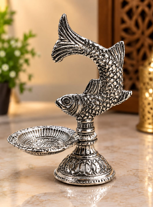 Metal Fish Diya