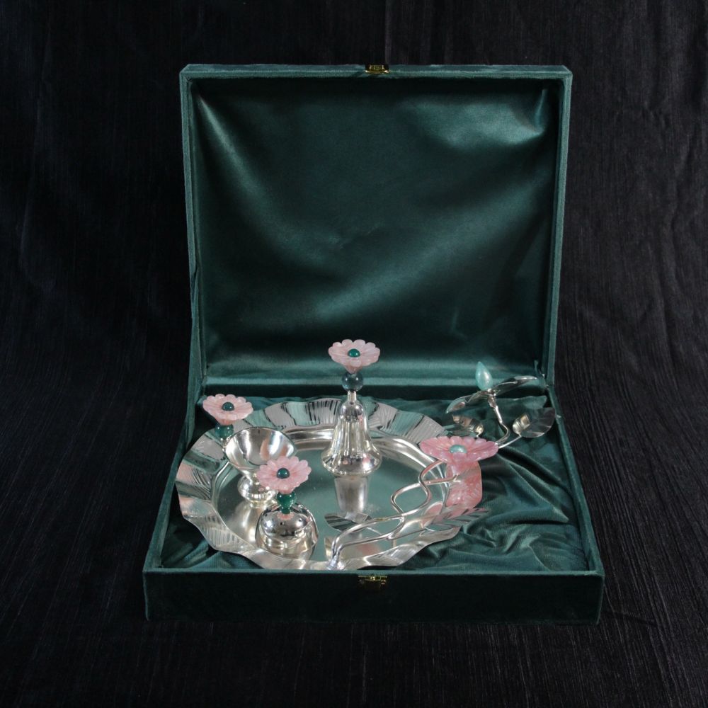 Daisy Pooja Thali Set W/box - 5