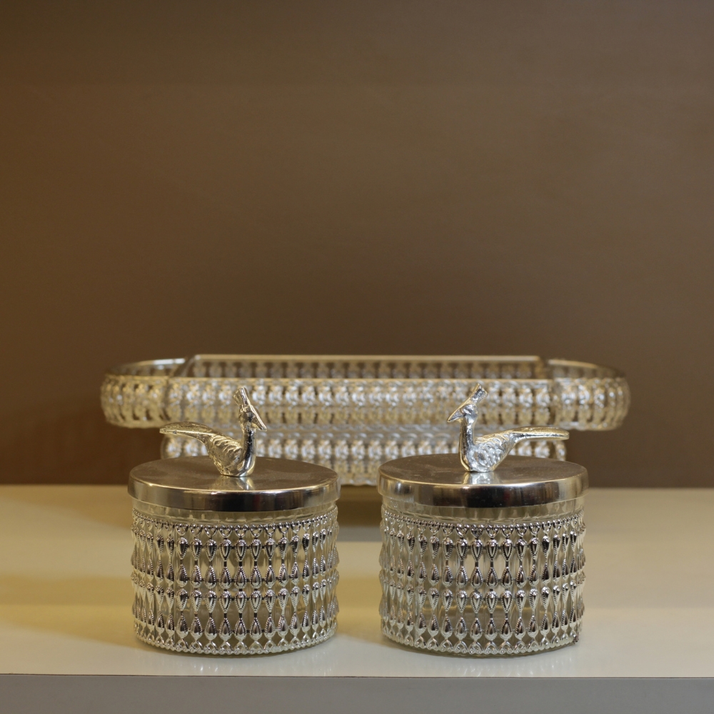 Jali Tray With 2 Jar - 4