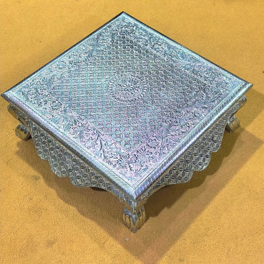 18X18 Silver Jhalar Chowki - 5
