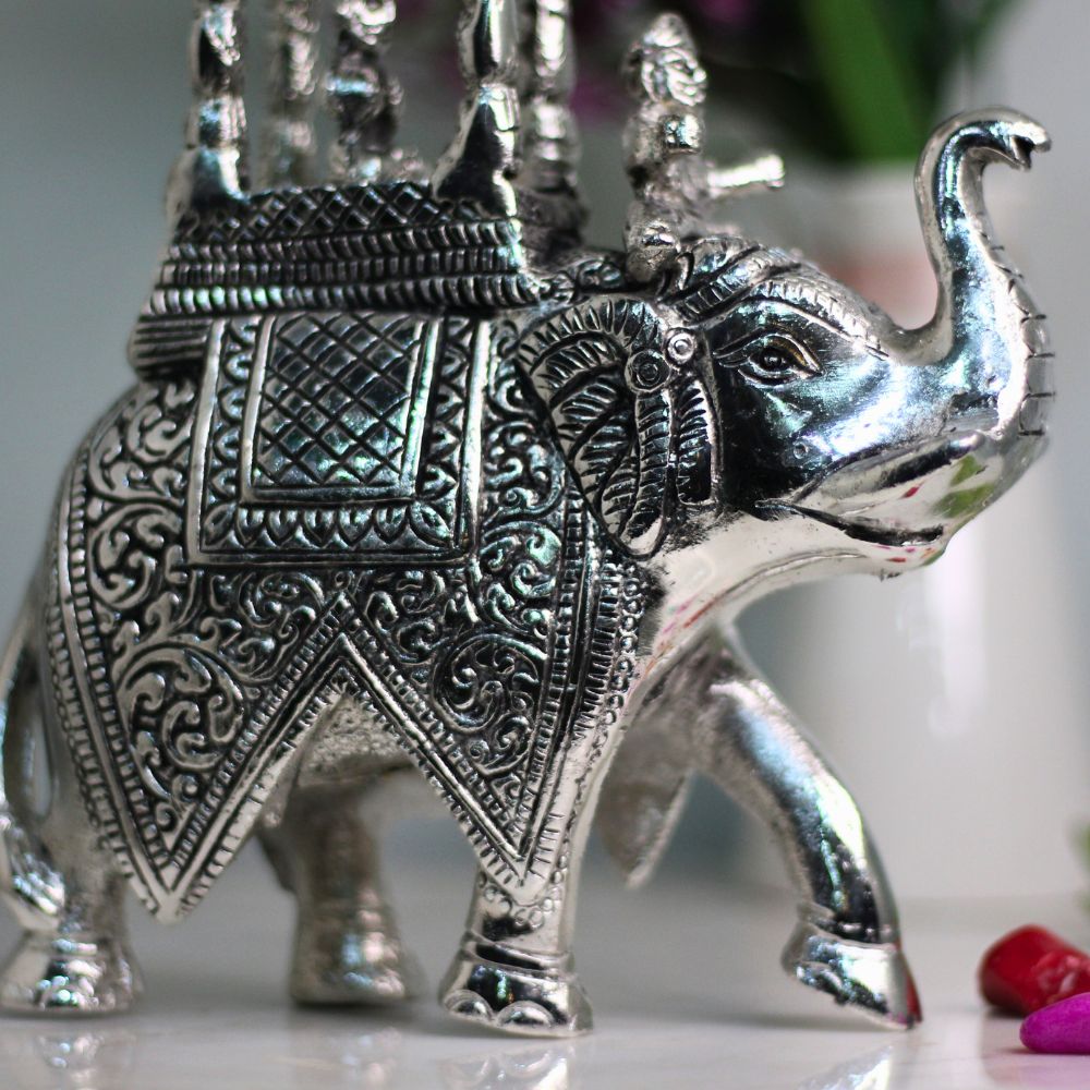 Aluminium Ambabari Elephant Malgari Silver - 3
