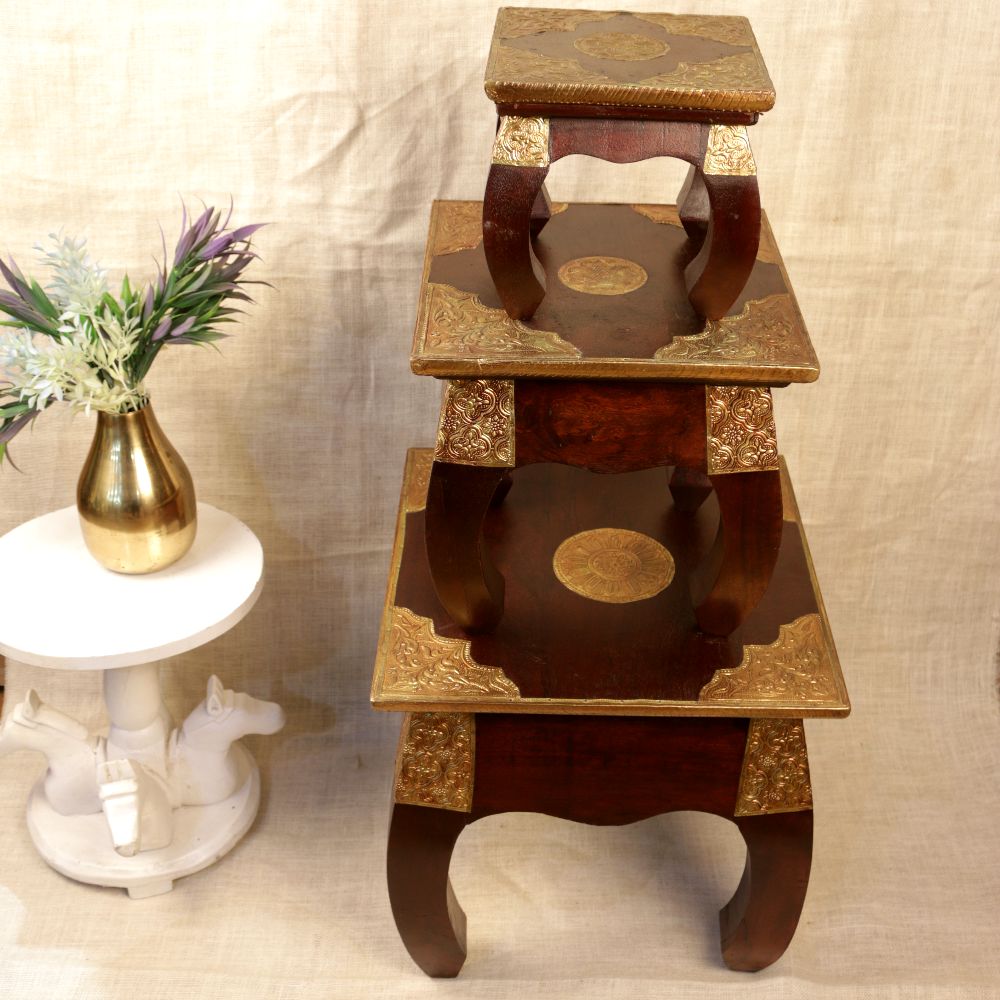 OPIUM STOOL S/3 10X10X10, 12X12X12, 14X14X14 - 3