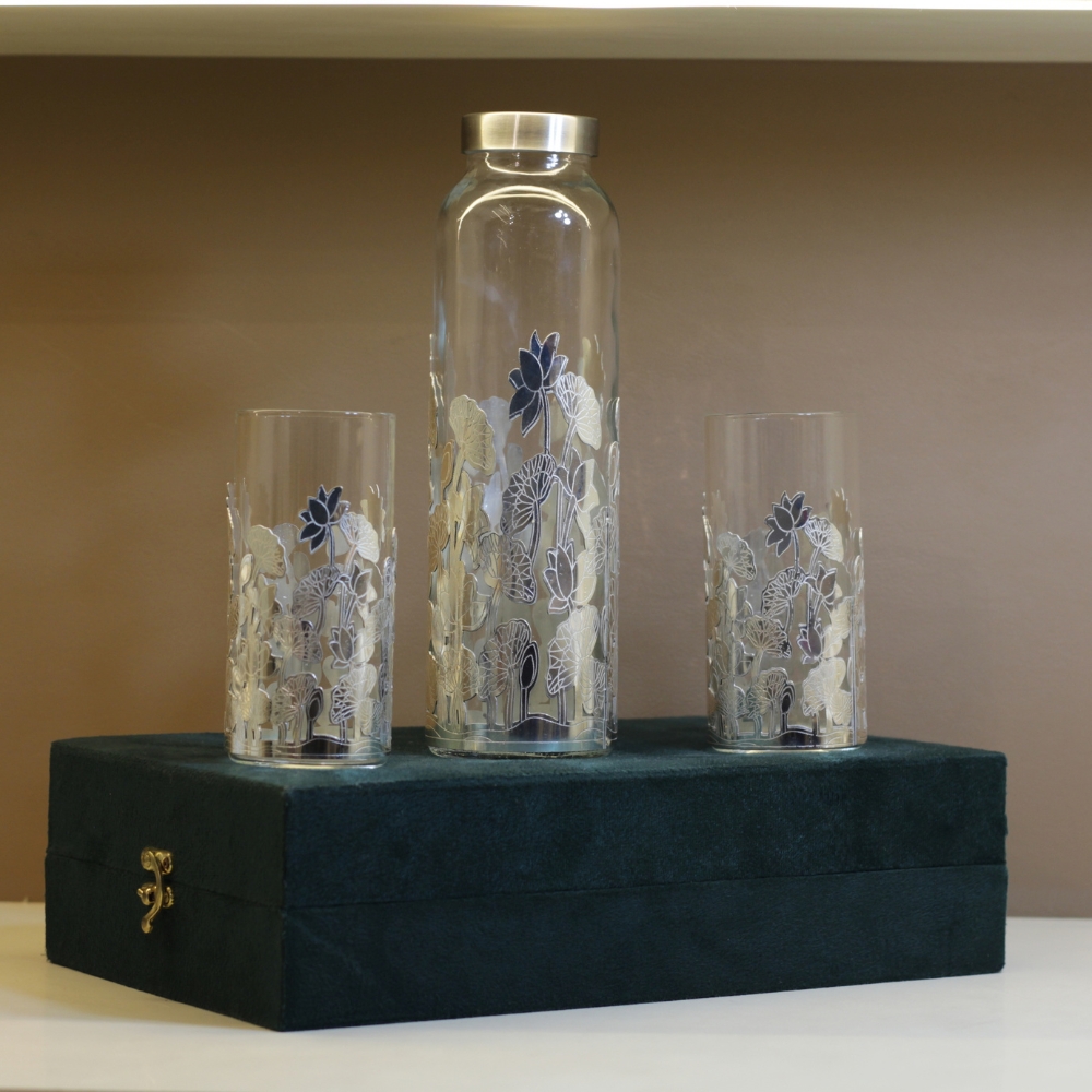New Bottle 2 Glass Set - 4