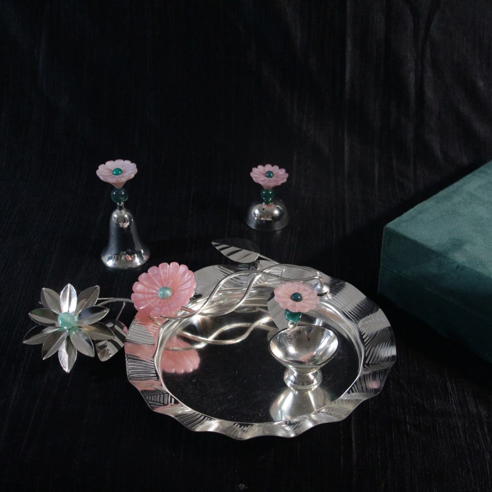 Daisy Pooja Thali Set W/box