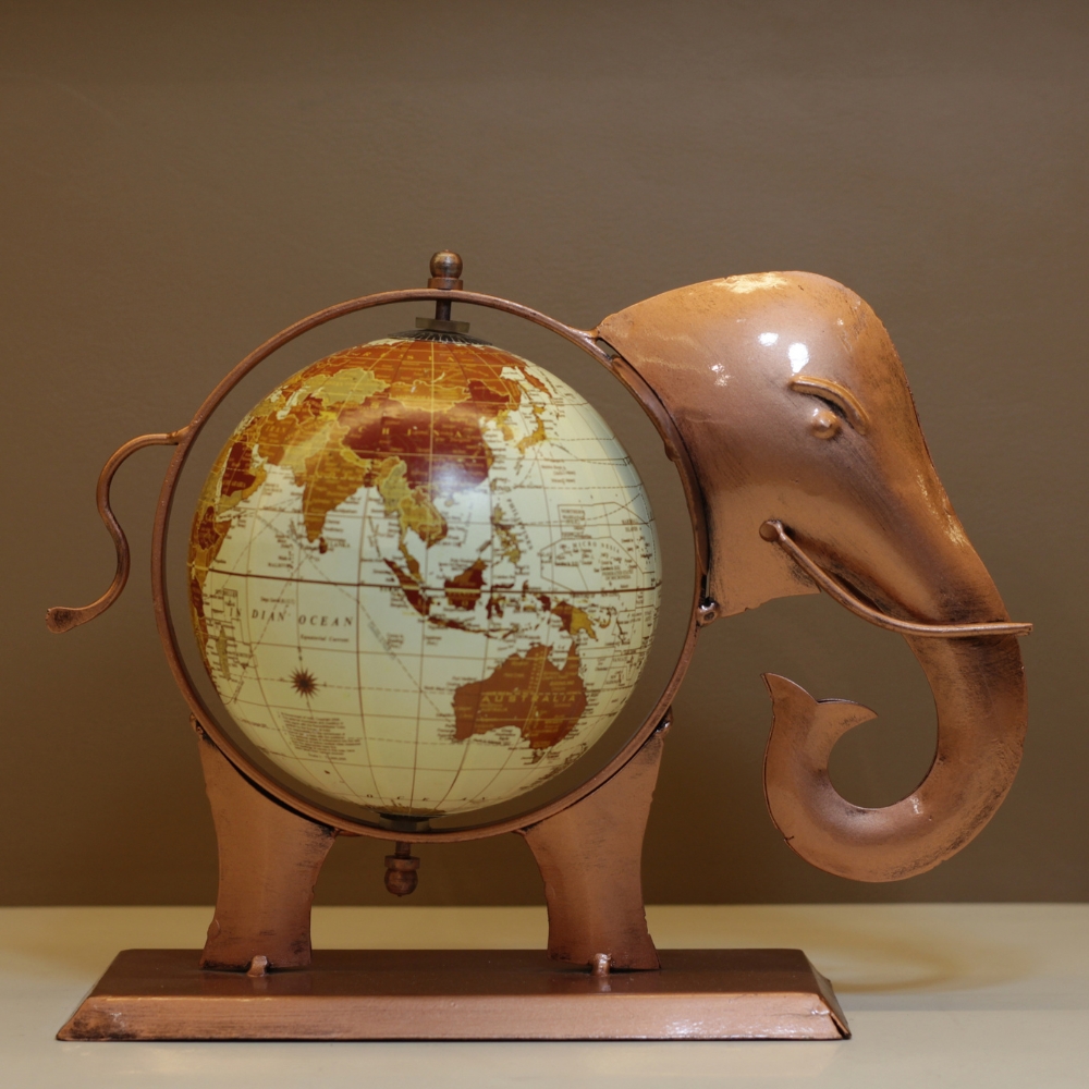 NTD196 Iron Elephant Globe Copper - 4
