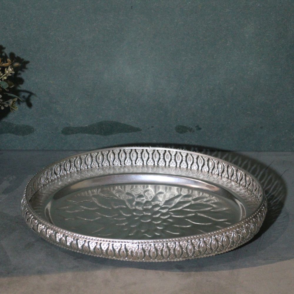 Oval Plate Silver 12''