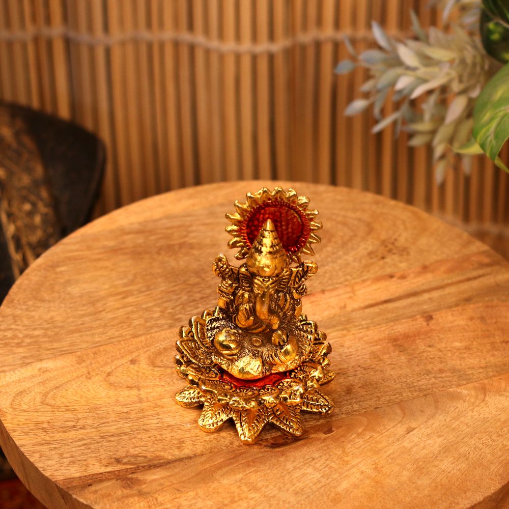 Metal Lotus Ganesh - 3
