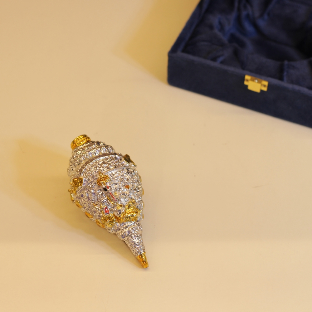 Resin Shankh Small TT W/b - 5