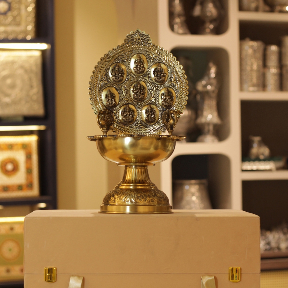 Brass Asthalaxmi Diya