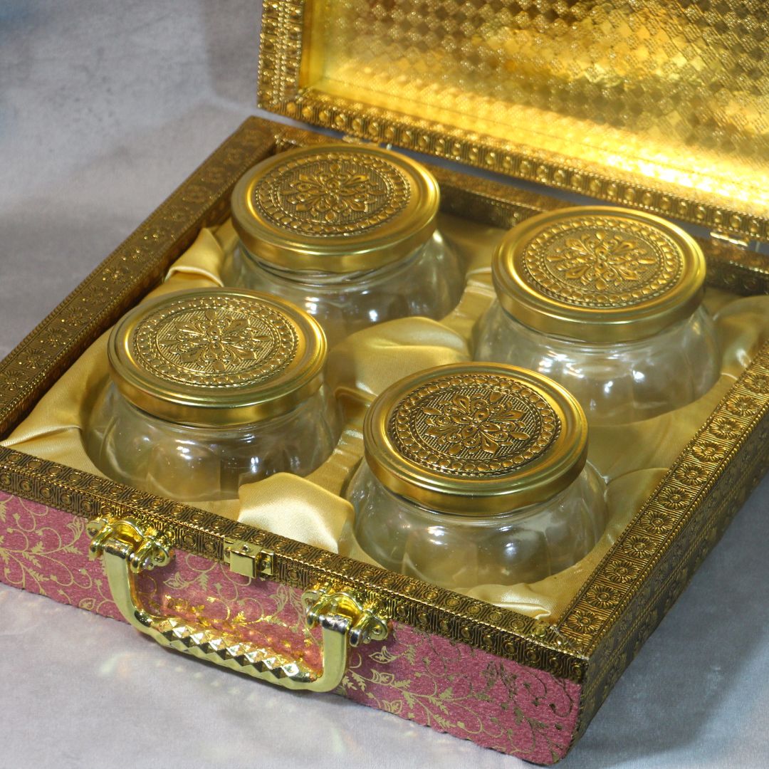 4 Jar DryFruit Box W/handle - 7