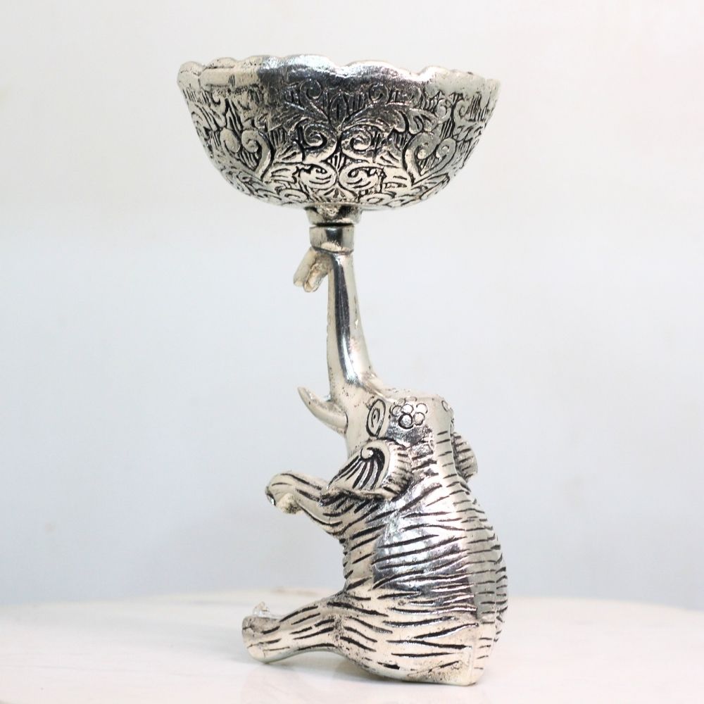 Metal Elephant Bowl - 4