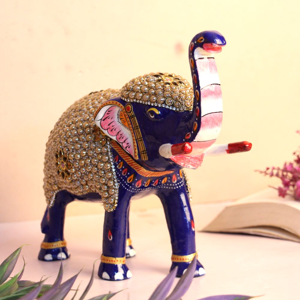 Stone Elephant 8'' - 4