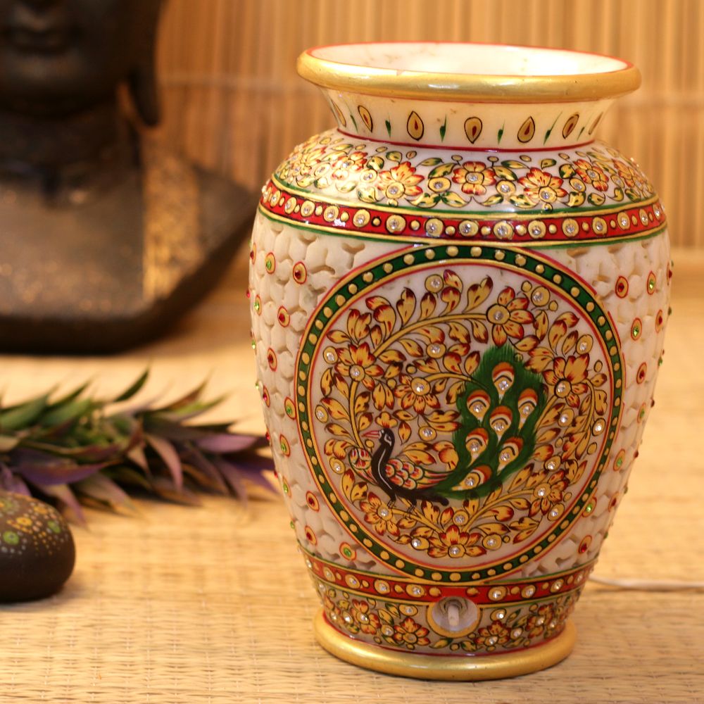 MARBLE JAALI LAMP BIG
