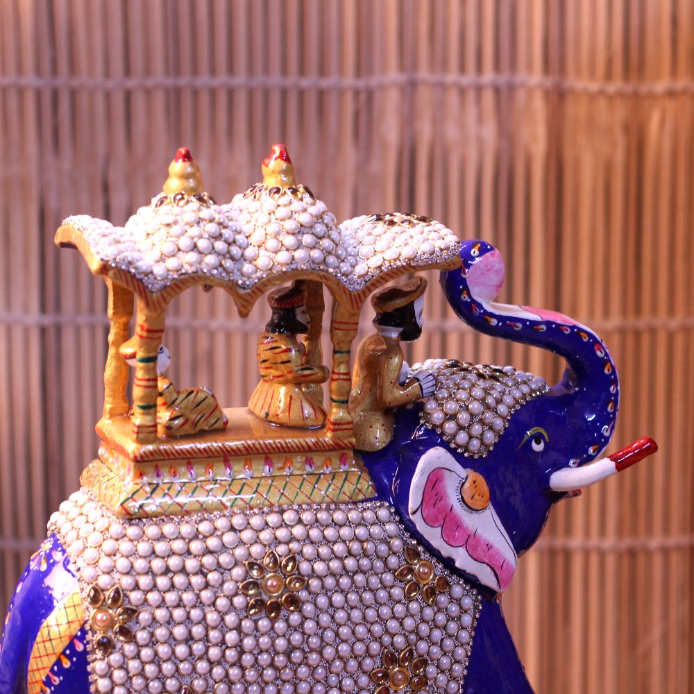 Ambabari Stone Elephant 12 inch - 3