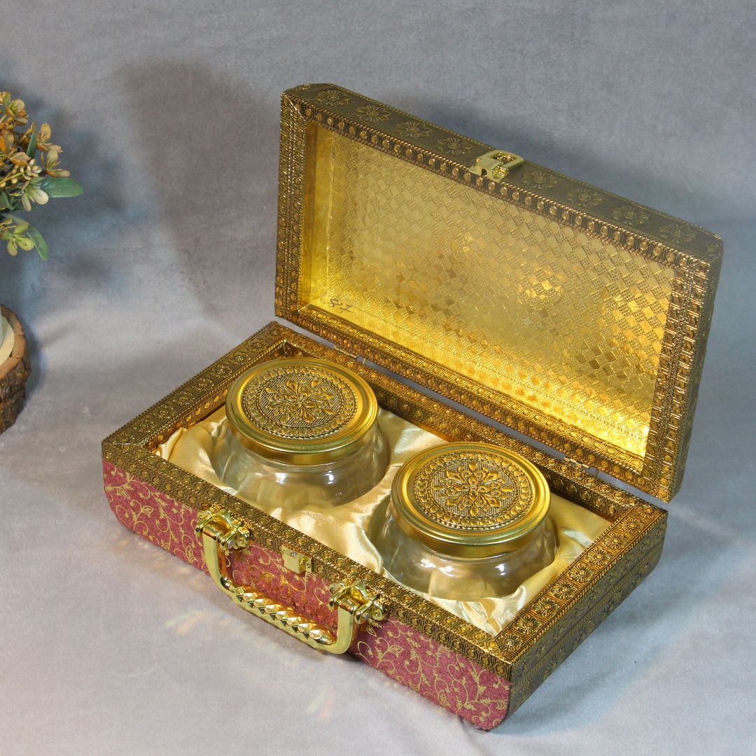 2 Jar DryFruit Box W/handle - 6
