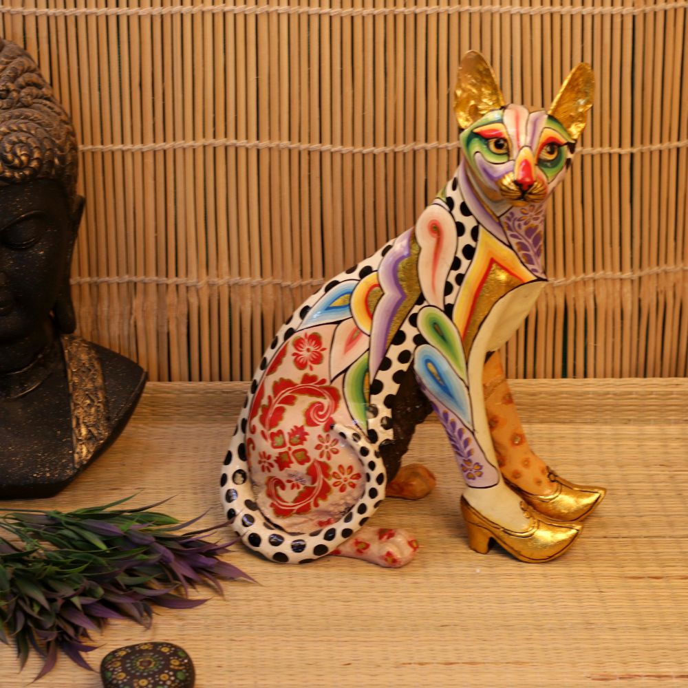 RESIN COLORFULL CAT