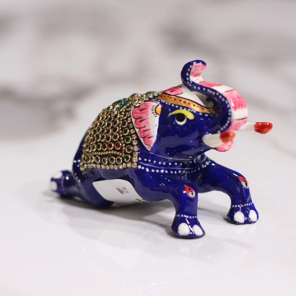Sitting Elephant Carpet Stone 3'' - 3