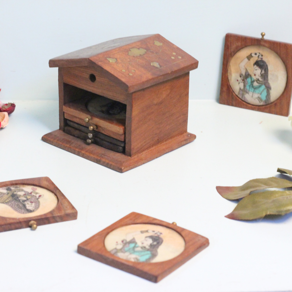 Wooden Hut Tea Costar - 3
