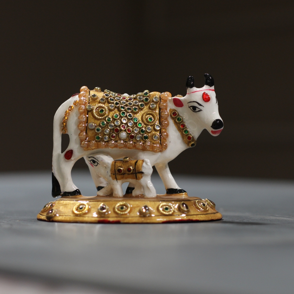 Metal Cow Jewellery Gold 3'' - 3