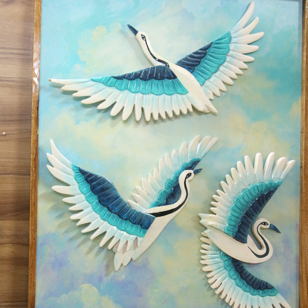 3 Duck In Frame With Wood -1713 - 5