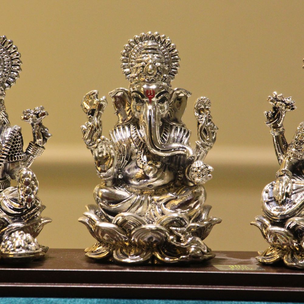 Laxmi Ganesh Saraswati Silver W/b - 5