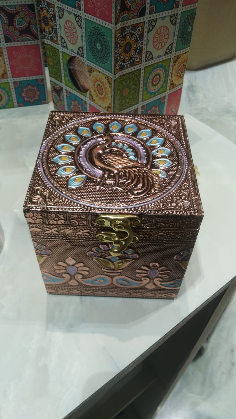 1 Jar Dryfruit Box Copper set