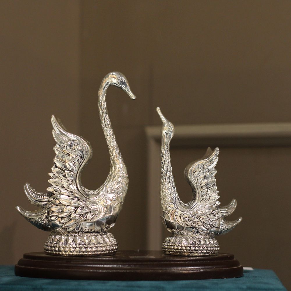 Swaan Pair Clad With Silver W/box - 4