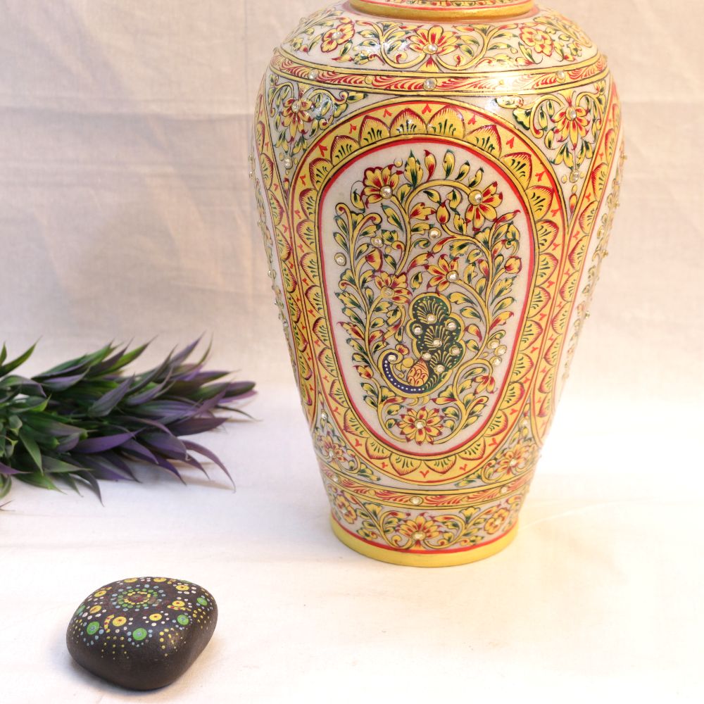 MARBLE PAINTED POT 18 INCH - 3