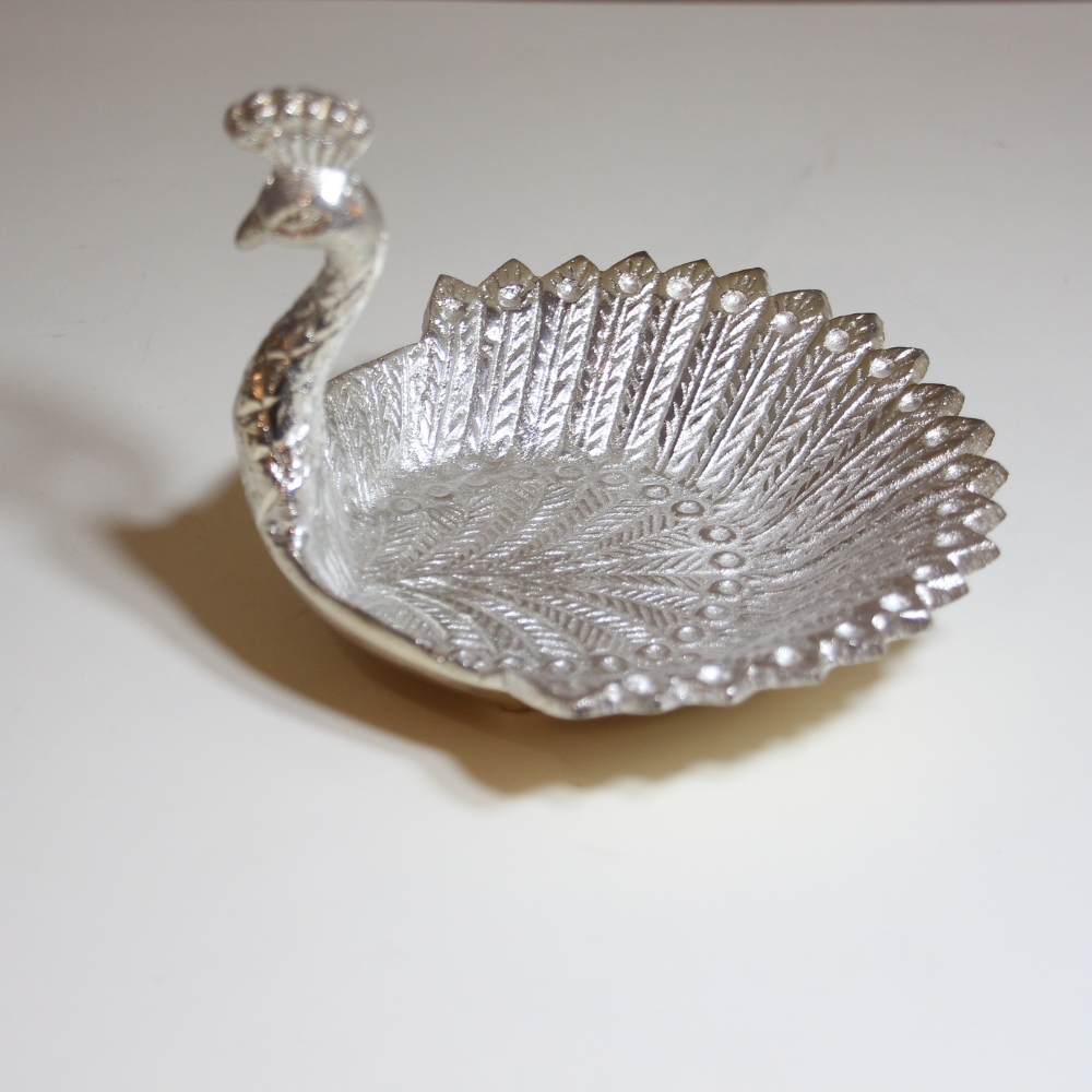 Peacock Dish Platter W/b