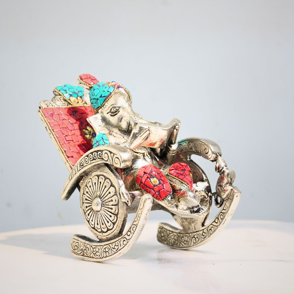 Metal Stone Chair Ganesh - 3