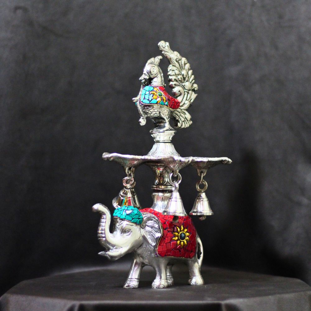 Metal Stone Elephant Samai