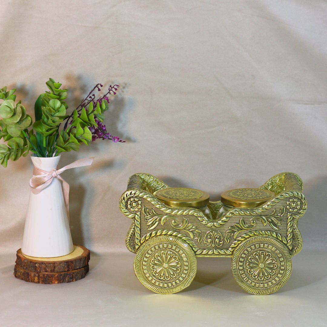 2 Jar Dryfruit Box Trolly