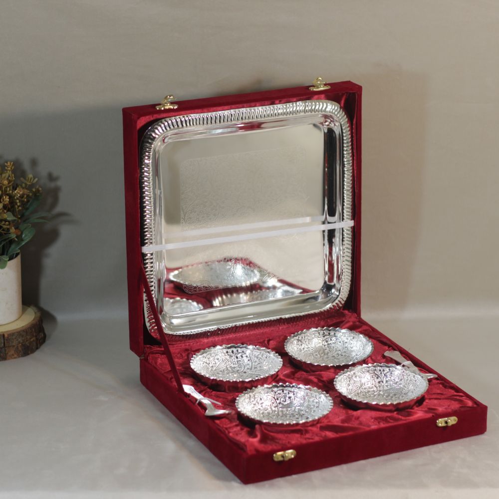 4Pc Bowl Tray Set W/box - 6
