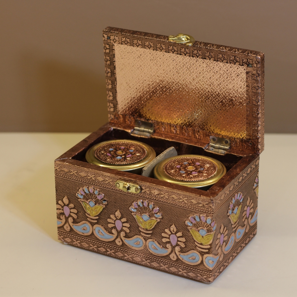 2 Jar Dryfruit Box Copper set - 3