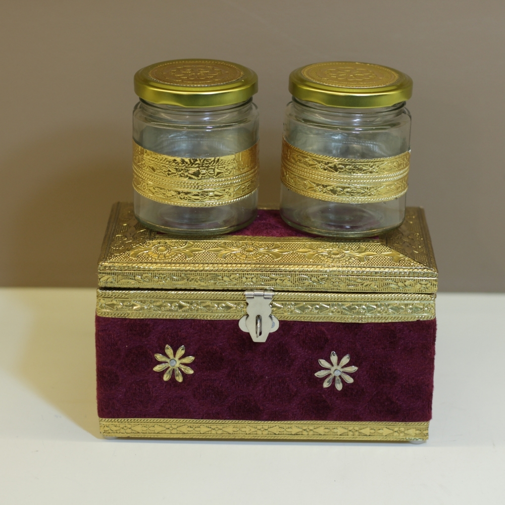2 Jar Dryfruit Box Velvet - 3