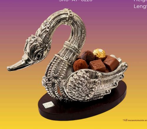 Swan Bowl Clad Silver W/b