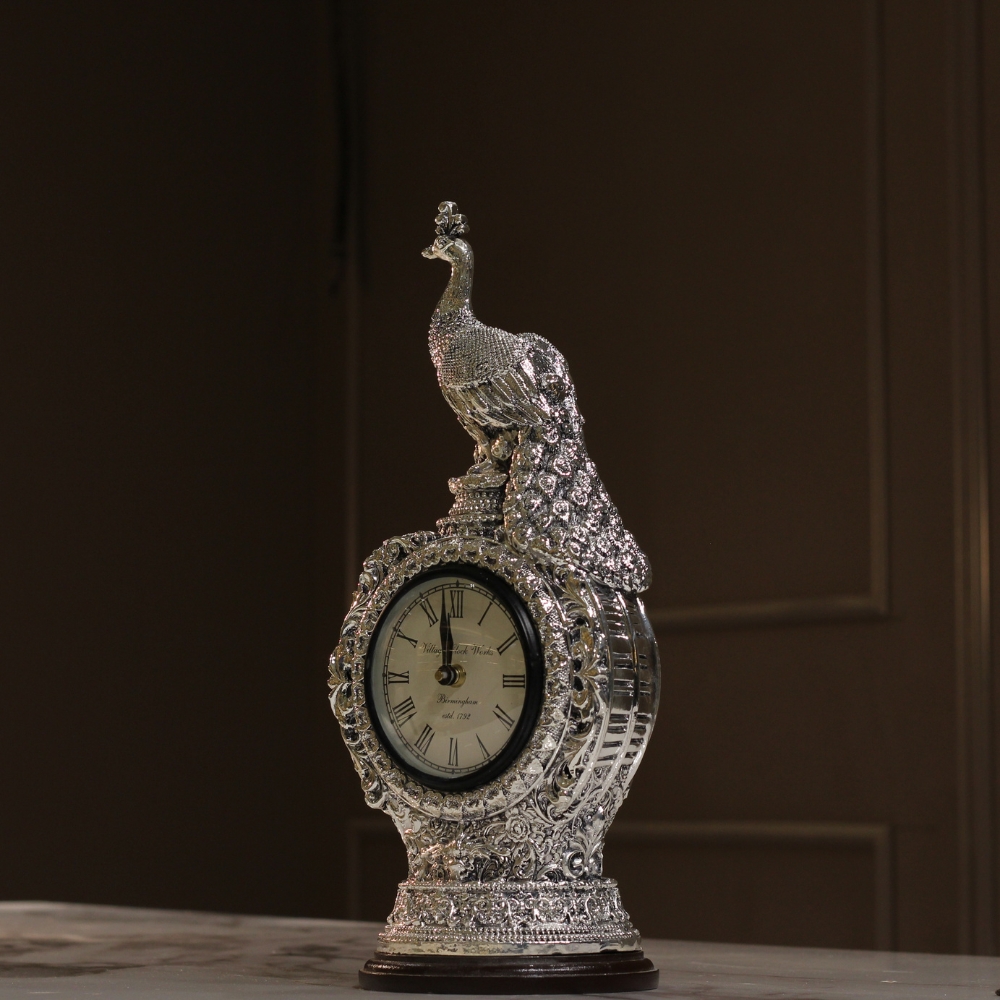 Single Peacock Clock - 3