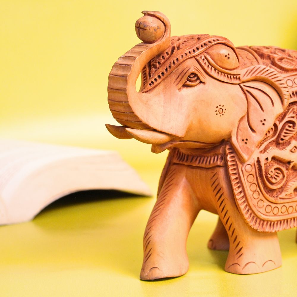 Wooden Elephant 6'' Shikaar T/u