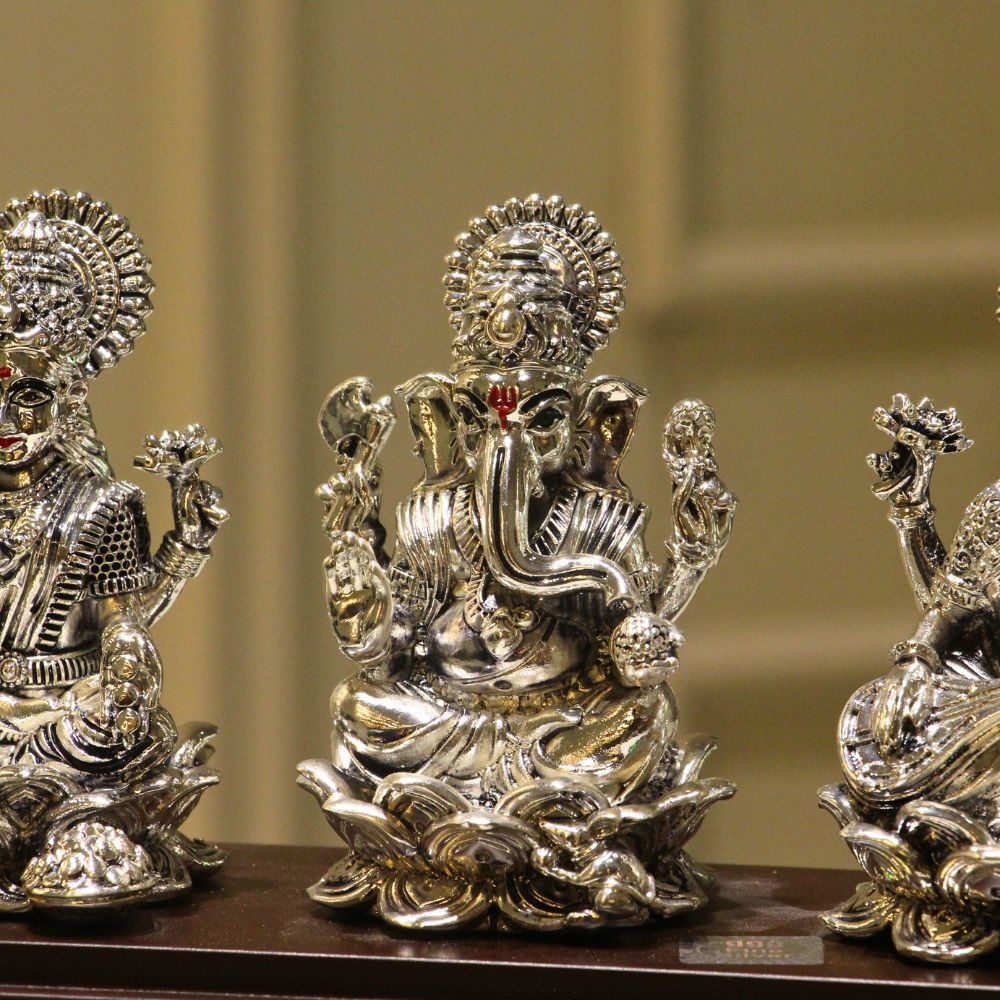 Laxmi Ganesh Saraswati Silver W/b - 6