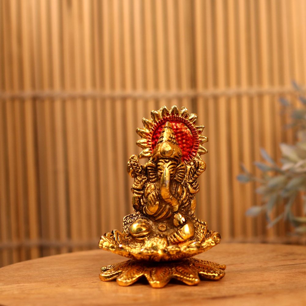 Metal Lotus Ganesh - 5