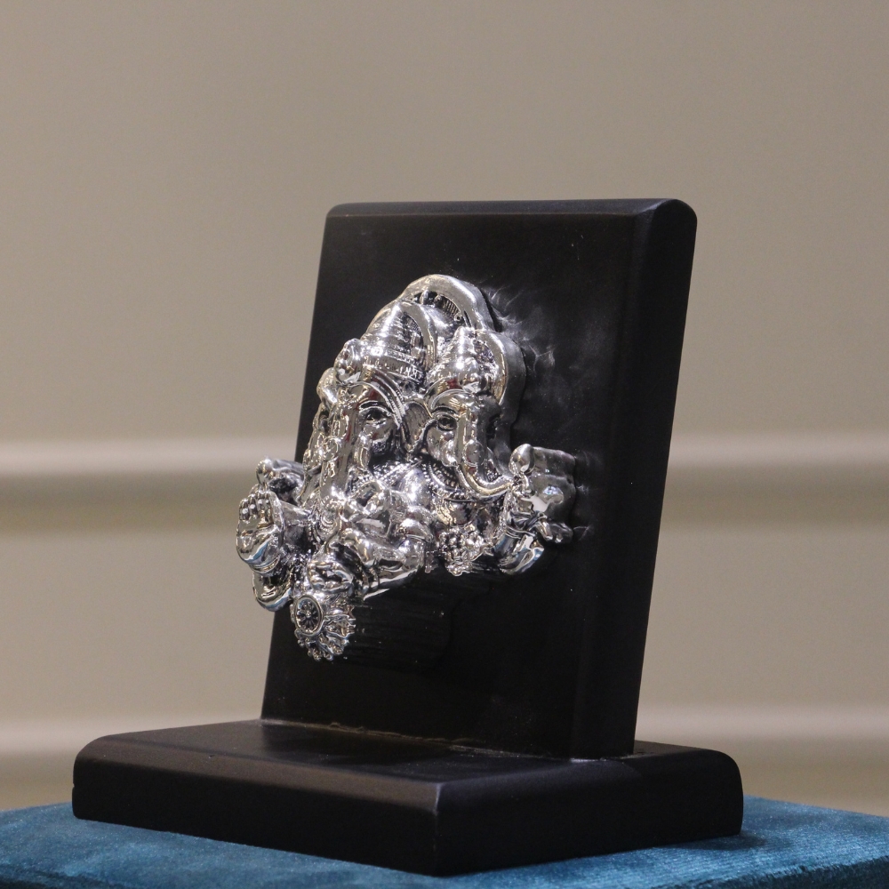 Ganesh JI 4'' Clad Silver W/b - 5
