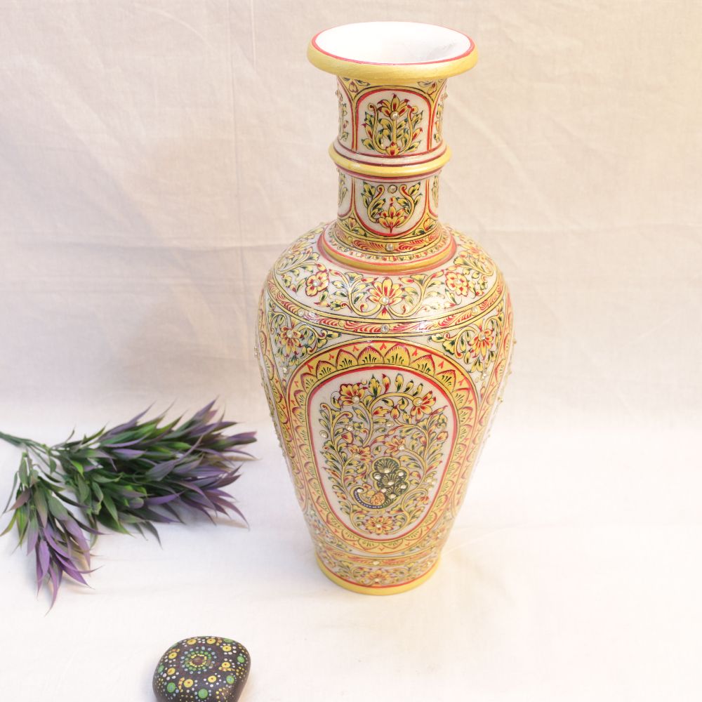 MARBLE PAINTED POT 18 INCH